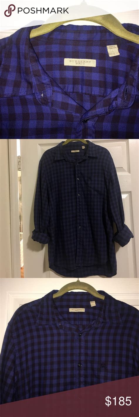 blue burberry button down outfit|burberry button up cheap.